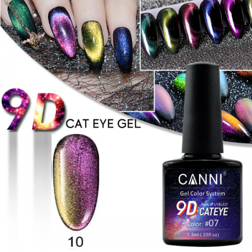 9D Cat Eye gel polish canni soak off Magic colourful 10